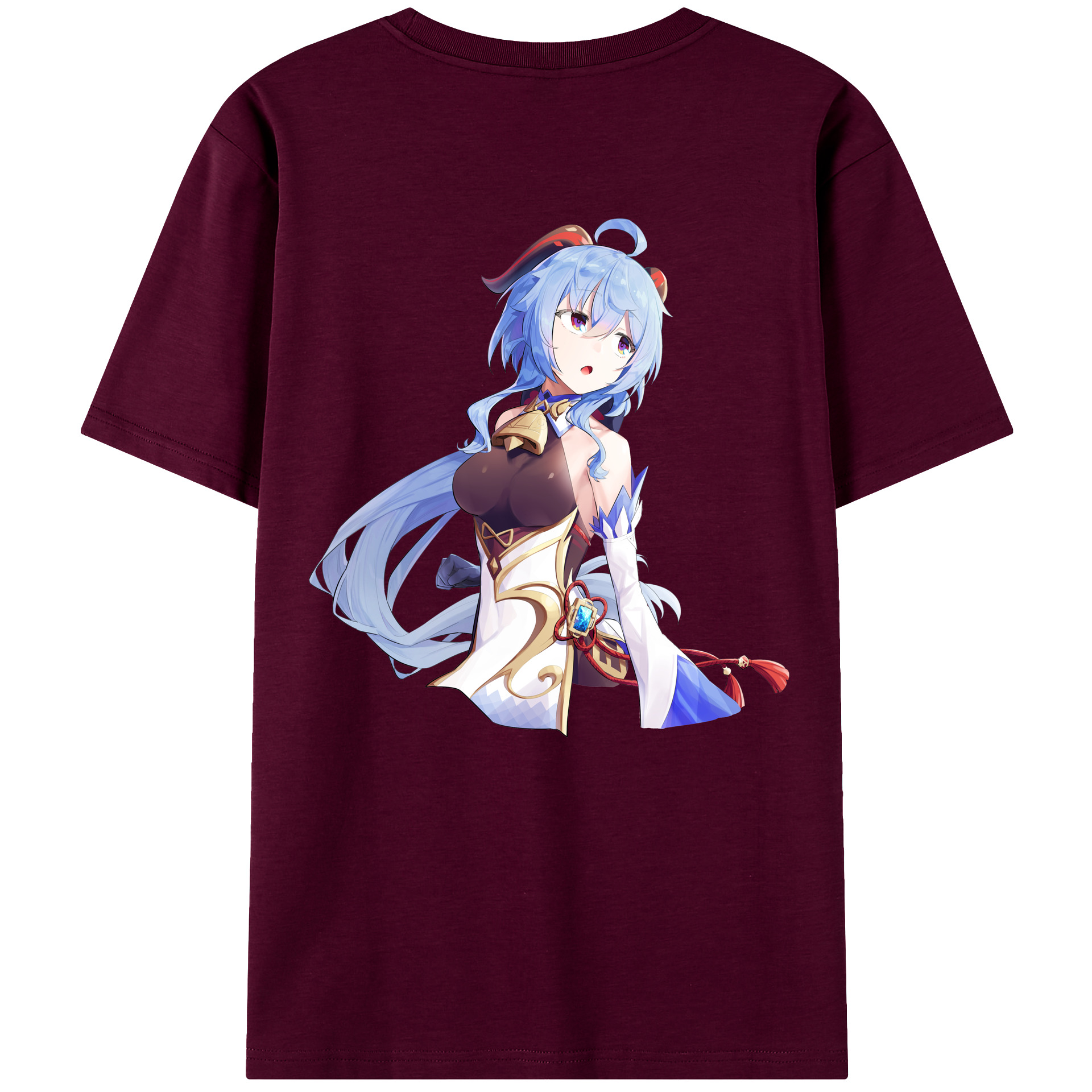 げんし神 甘雨 かんう genshin Ganyu レディース半袖Tシャツ(バックプリント)